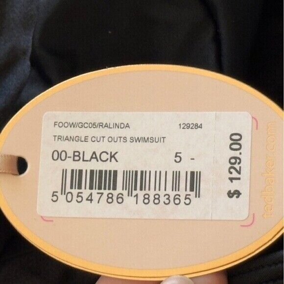 Ted Baker London Ralinda Triangle Cut Out Swimsuit‎ Size 12 Women - Picture 11 of 12